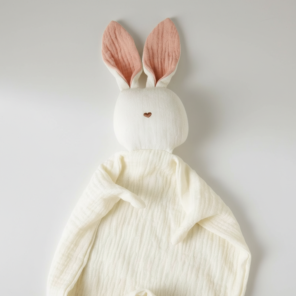 Organic Muslin Bunny Lovey for Calm Nights