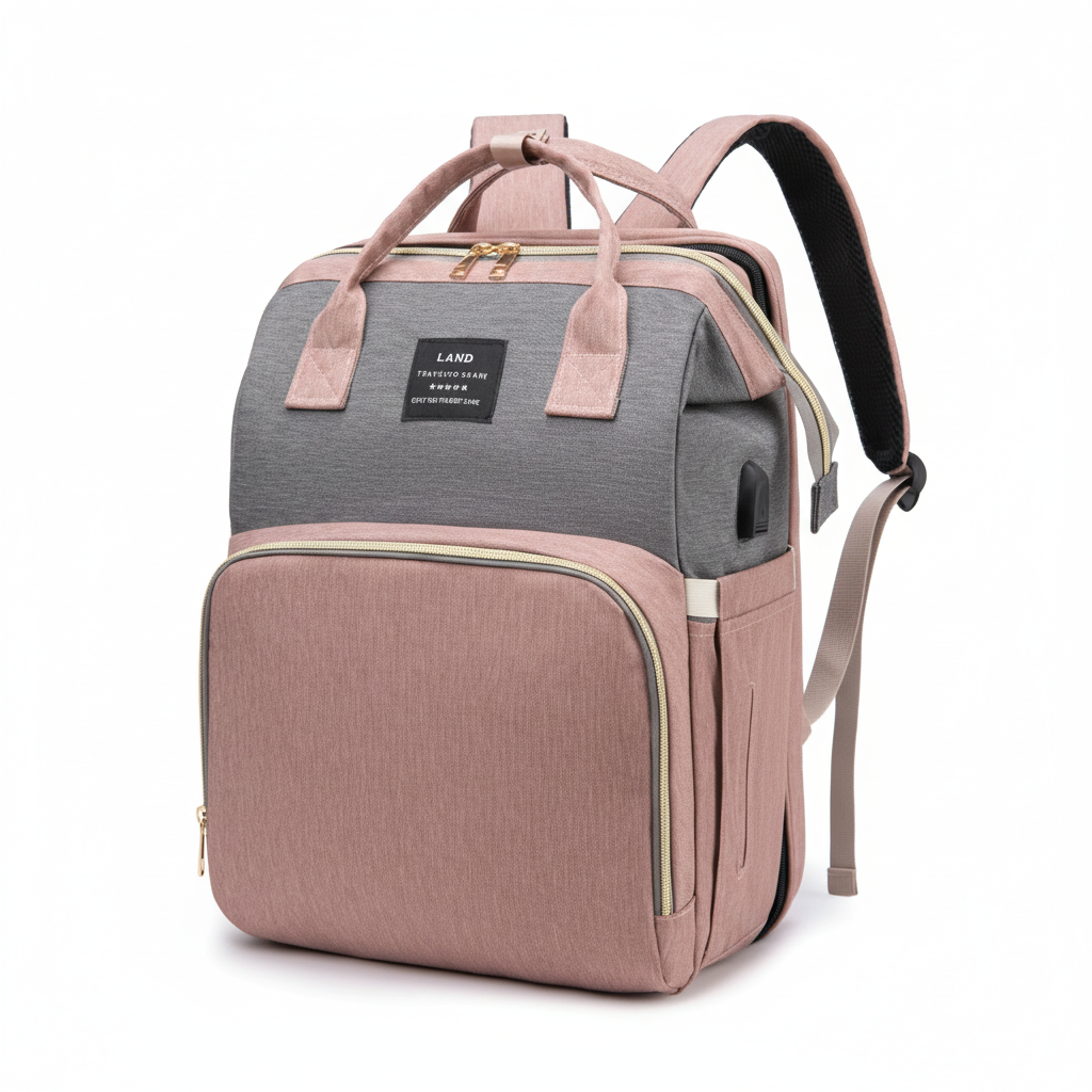 SmartNest™ 3-in-1 Diaper Backpack with Portable Changing Station